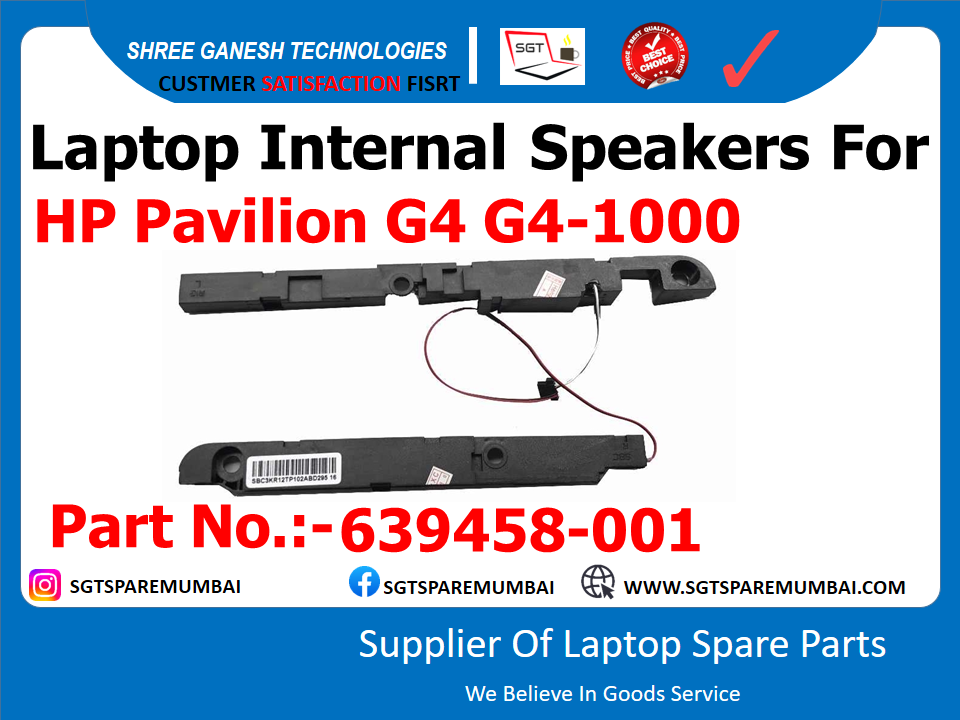 Laptop Internal Speakers For HP Pavilion G4 G4-1000 Part No.:-639458-001