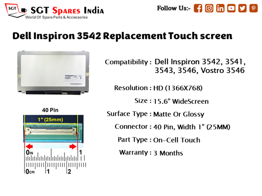 Dell Inspiron 3542 Replacement Touch screen