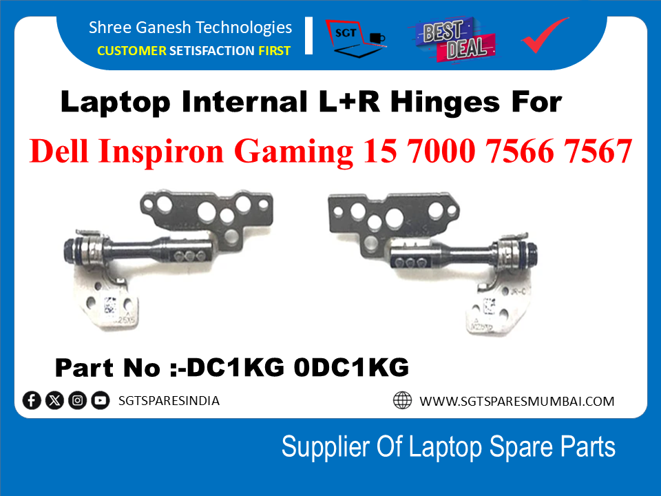 Laptop Internal L+R Hinges For Dell Inspiron Gaming 15 7000 7566 7567 Part No :-DC1KG 0DC1KG