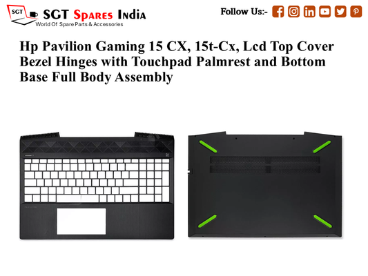 hp pavilion gaming 15-cx, 15t-CX Palmrest (Touchpad) with bottom base (CD Body)