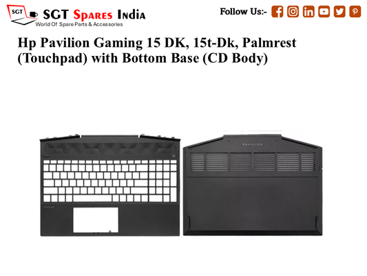 hp pavilion gaming 15-dk, 15t-dk Palmrest (Touchpad) with bottom base (CD Body)