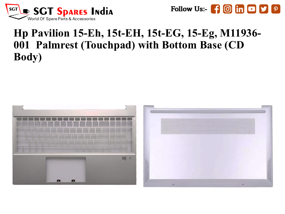 Hp Pavilion 15-Eh, 15t-EH, 15t-EG, 15-Eg, Palmrest (Touchpad) with Bottom Base (CD Body)