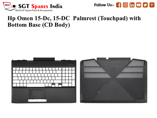 Hp Omen 15-Dc, 15-DC Palmrest (Touchpad) with Bottom Base (CD Body)