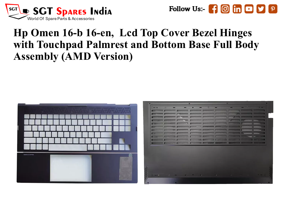 Hp Omen 16-b 16-en, Palmrest (Touchpad) with Bottom Base (CD Body)
