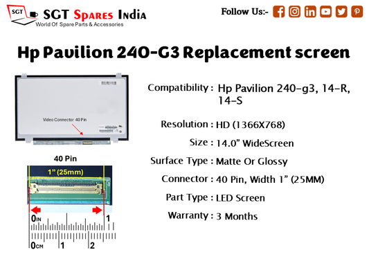 Hp Pavilion 240-G3 Replacement screen