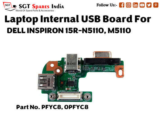 laptop Internal USB or IO board For DELL INSPIRON 15R N5110, M5110 dc borad  Part no. PFYC8, 0PFYC8