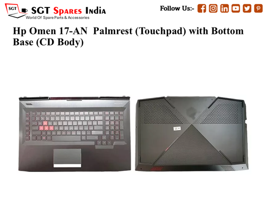 Hp Omen 17-AN Palmrest (Touchpad) with Bottom Base (CD Body)