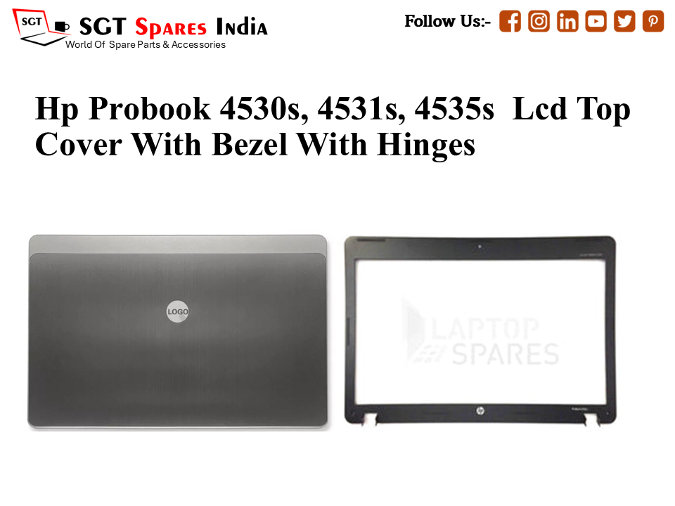 LAPTOP LCD TOP COVER WITH BAZEL WITH HINGES FOR hp probook 4530s,4531S, 4535S