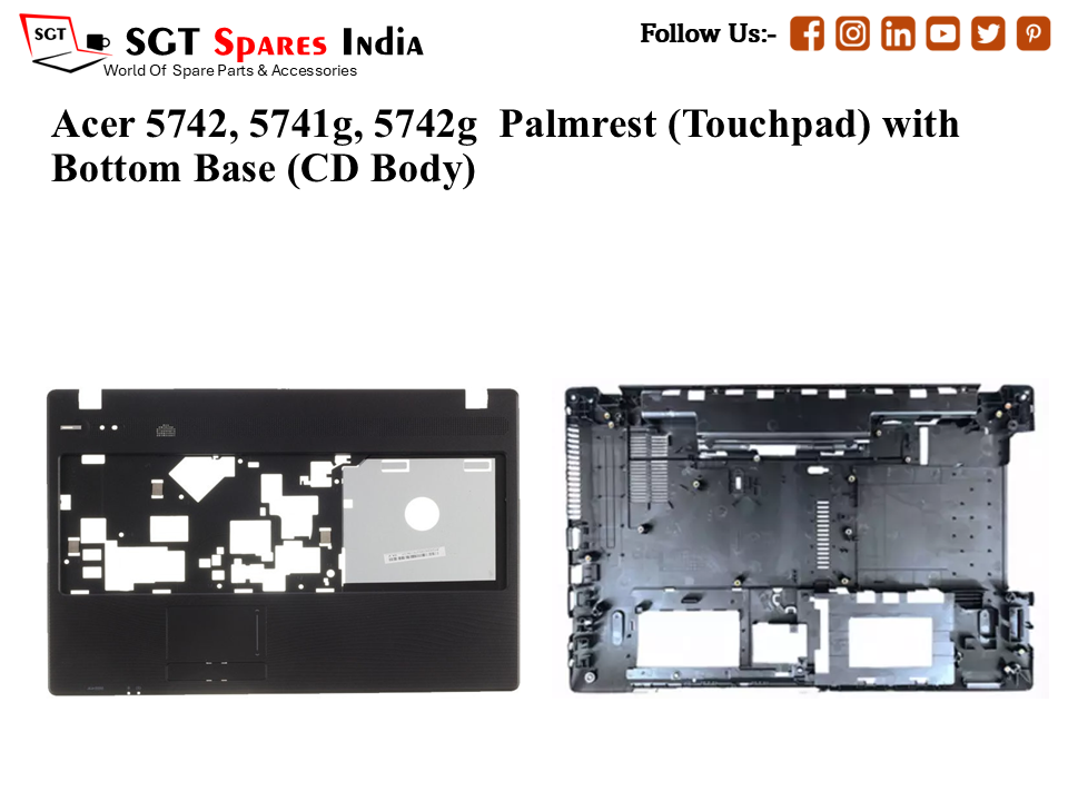 Acer 5742, 5741g, 5742g Palmrest (Touchpad) with Bottom Base (CD Body)