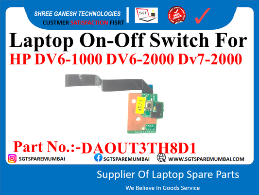 Laptop On-Off Switch For HP DV6-1000 DV6-2000 Dv7-2000