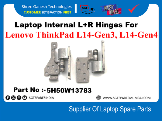 Laptop Internal L+R Hinges For Lenovo ThinkPad L14-Gen3, L14-Gen4 Part No :-5H50W13783