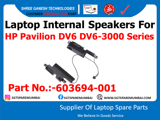 Laptop Internal Speakers For HP Pavilion DV6 DV6-3000 Series Part No.:-603694-001