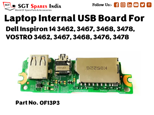 laptop Internal USB or IO board For Dell Inspiron 14 3462, 3467, 3468, 3478, VOSTRO 3462, 3467, 3468, 3476, 3478 Part no. 0F13P3