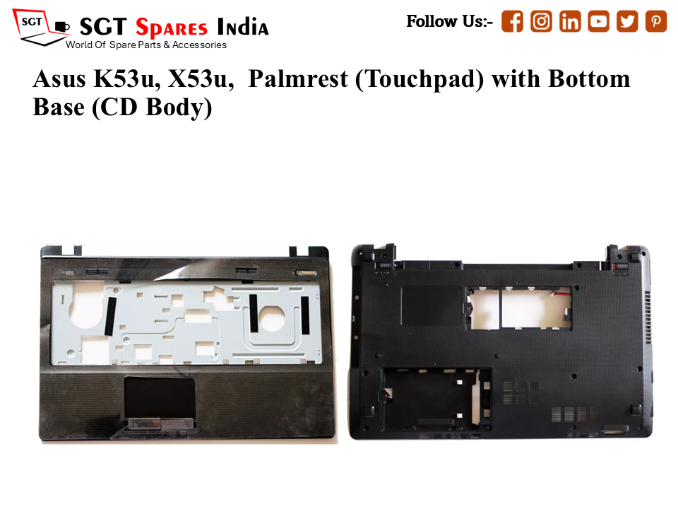 Asus K53u, X53u, Palmrest (Touchpad) with Bottom Base (CD Body)