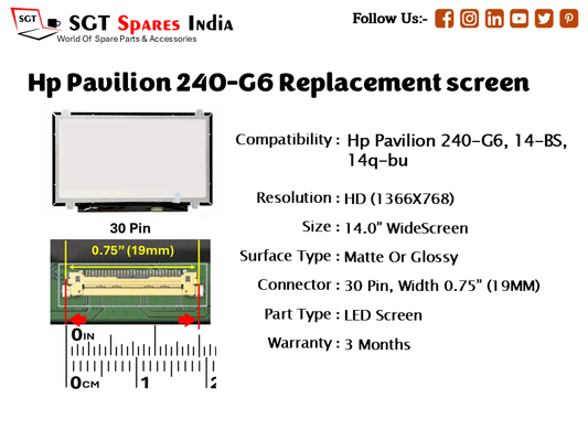 Hp Pavilion 240-G6 Replacement screen
