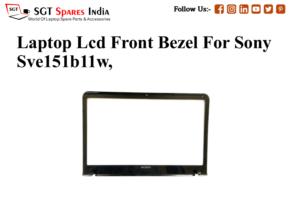 Laptop Lcd Front Bezel For Sony Sve151b11w,