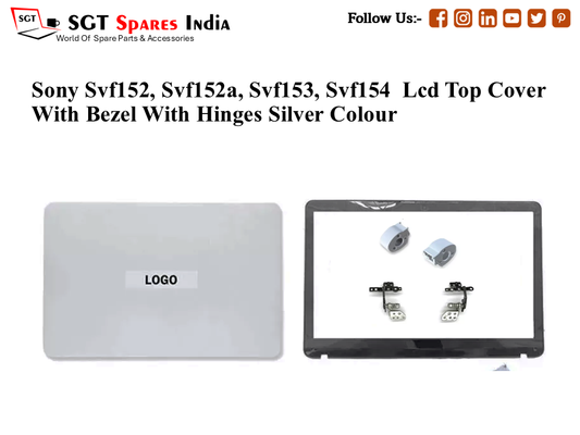 सोनी SVF152,SVF152A, SVF153, SVF154 के लिए लैपटॉप एलसीडी टॉप कवर बेजल के साथ टिका के साथ