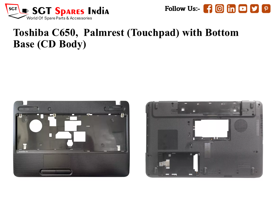 toshiba satalite c650 c650 Palmrest (Touchpad) with Bottom Base (CD Body)