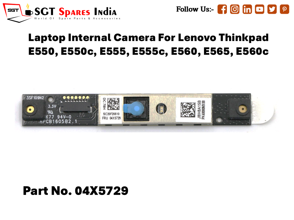 Laptop Internal Camera For Lenovo Thinkpad E550,  E555, E560, E565, E560c Part No. 04X5729