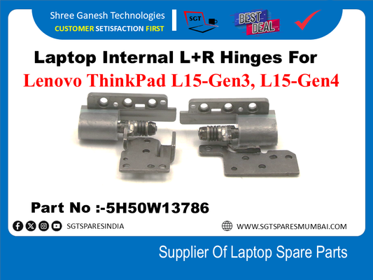 Laptop Internal L+R Hinges For Lenovo ThinkPad L15-Gen3, L15-Gen4 Part No :-5H50W13786