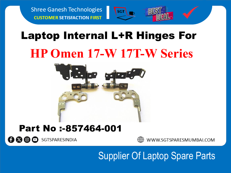 Laptop Internal L+R Hinges For HP Omen 17-W 17T-W Series  Part No :- 857464-001