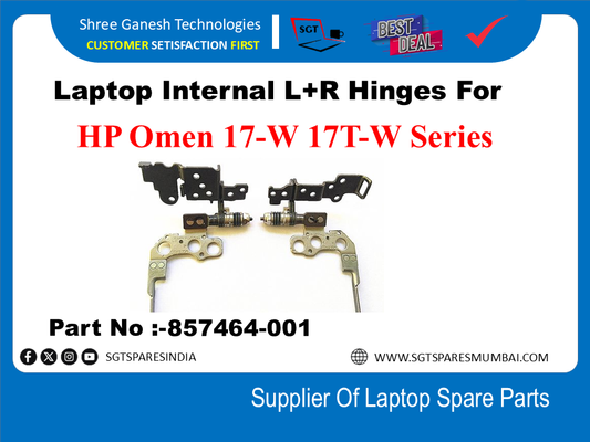 Laptop Internal L+R Hinges For HP Omen 17-W 17T-W Series  Part No :- 857464-001