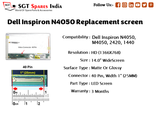 Dell Inspiron N4050 Replacement screen