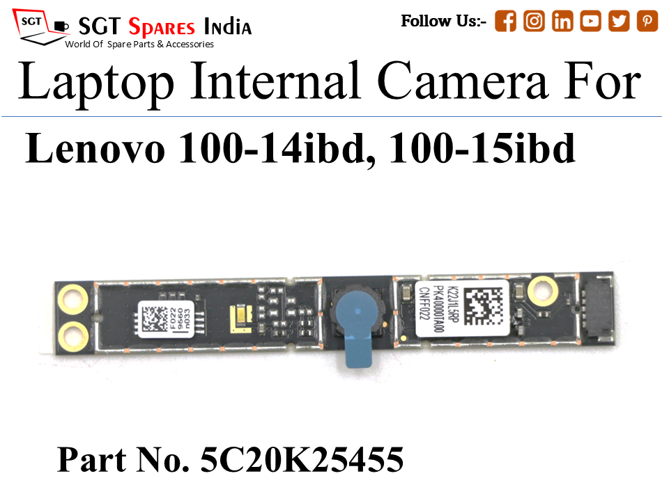 Le-novo 5C20K25455 Laptop Internal Camera For Lenovo 100-14ibd, 100-15ibd