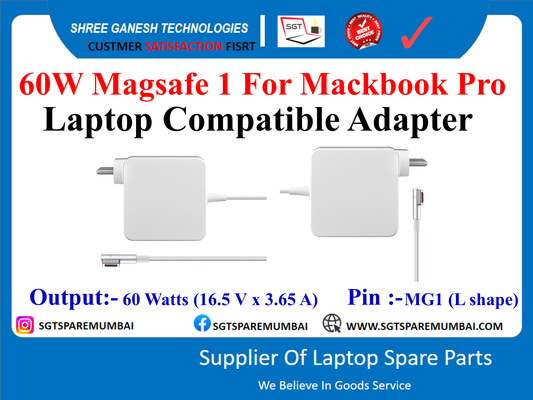 60W Magsafe 1 For Mackbook Pro Laptop Compatible Adapter