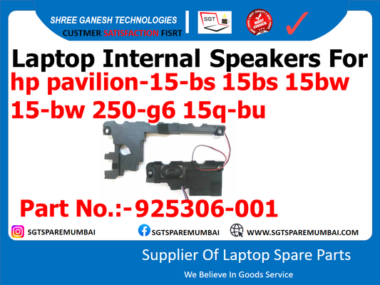 Laptop Internal Speakers For hp pavilion-15-bs 15bs 15bw 15-bw 250-g6 15q-bu Part No.:- 925306-001