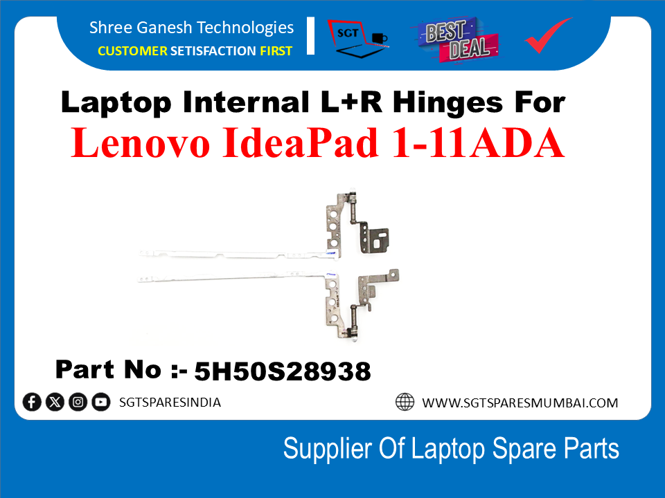 Laptop Internal L+R Hinges For Lenovo IdeaPad 1-11ADA Part No :- 5H50S28938