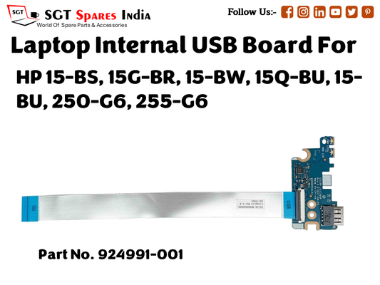 laptop Internal USB or IO board For HP 15 BS, 15G BR, 15 BW, 15Q BU, 15 BU, 250 G6, 255 G6 Part no. 924991 001