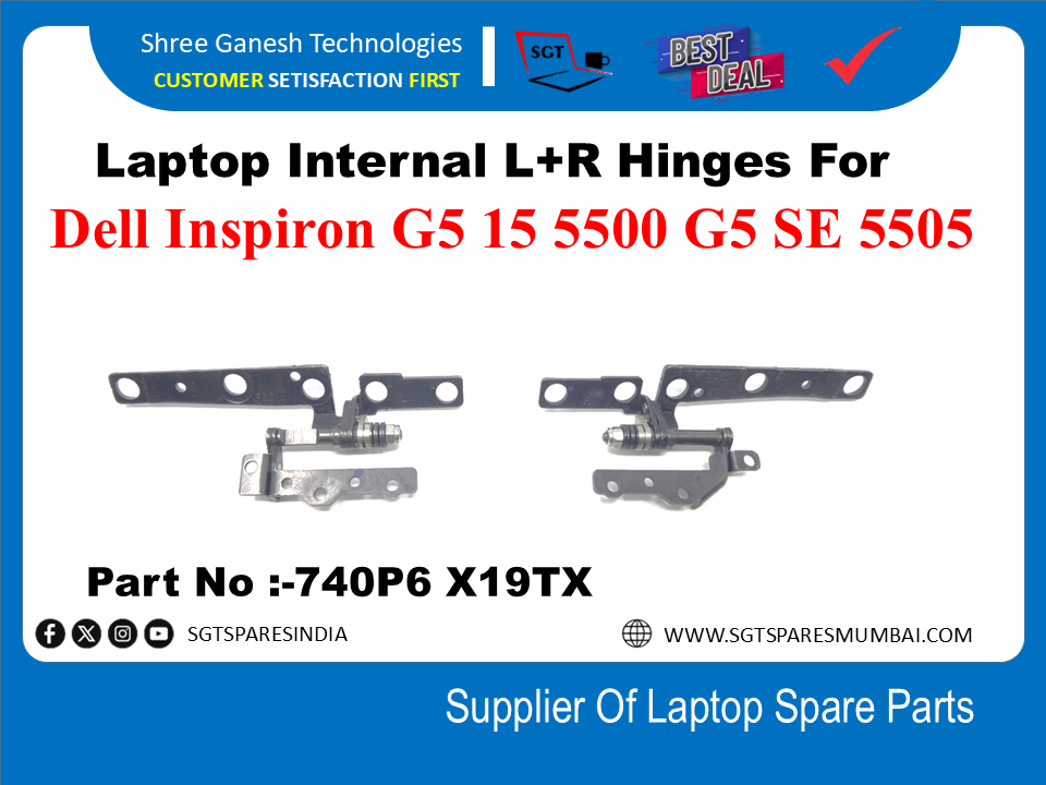 Laptop Internal L+R Hinges For Dell Inspiron G5 15 5500 G5 SE 5505 Part No :-740P6 X19TX