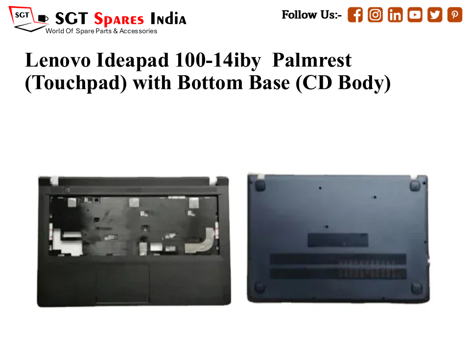 Lenovo Ideapad 100-14iby Palmrest (Touchpad) with Bottom Base (CD Body)