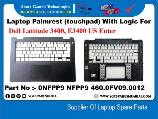 Laptop Palmrest (touchpad) With Logic For Dell Latitude 3400, E3400 US Enter Part No :- ONFPP9 NFPP9 460.0FV09.0012