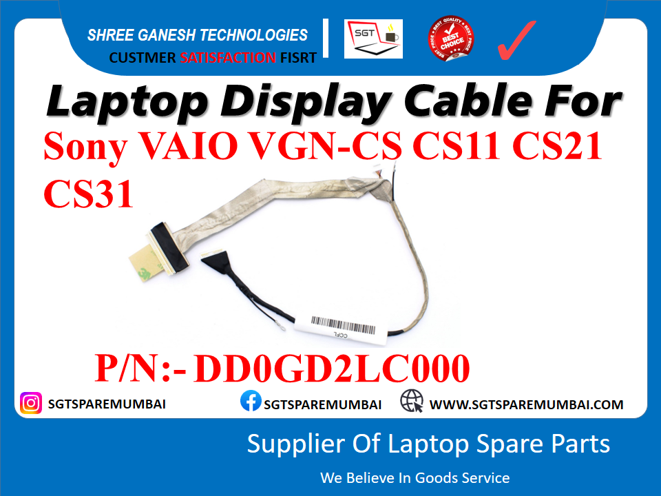 Laptop Display Cable For Sony VAIO VGN-CS CS11 CS21 CS31 P/N: - DDOGD2L0000