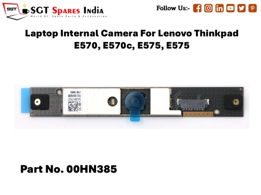 Laptop Internal Camera For Lenovo Thinkpad E570, E570c, E575, E575 Part No. 00HN385