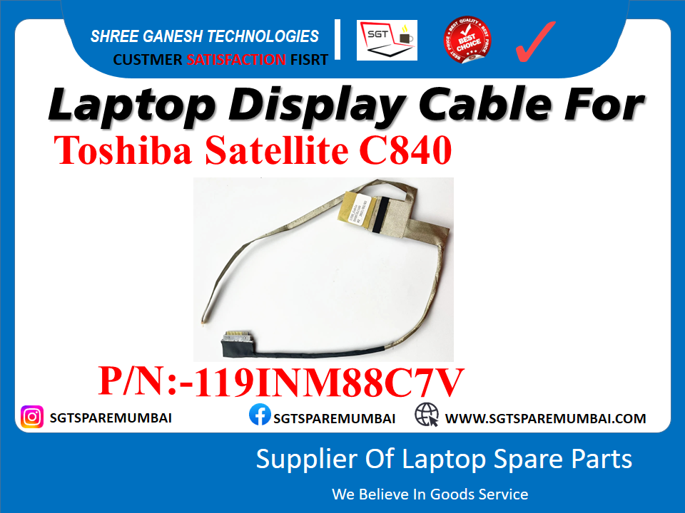 Laptop Display Cable For Toshiba Satellite C840 P/N:-119INM88C7V