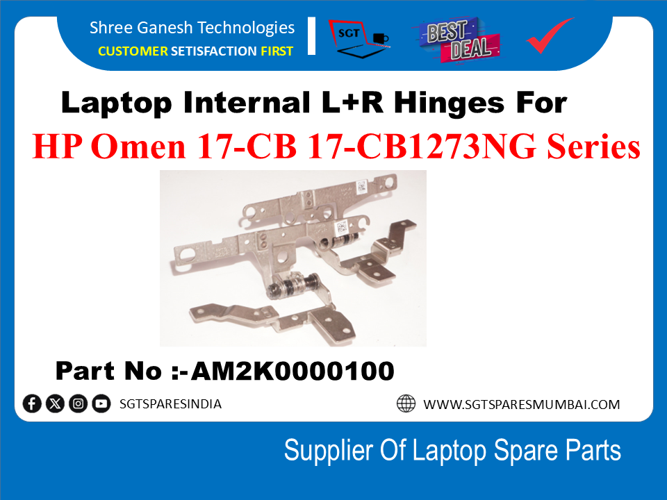 Laptop Internal L+R Hinges For HP Omen 17-CB 17-CB1273NG Series  Part No :- AM2K0000100