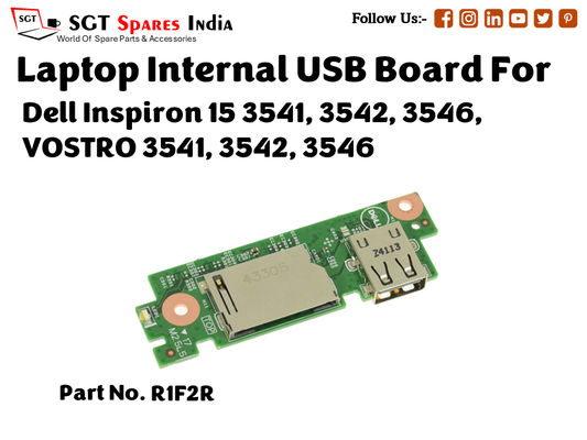 laptop Internal USB or IO board For Dell Inspiron 15 3541, 3542, 3546, VOSTRO 3541, 3542, 3546 Part no. R1F2R