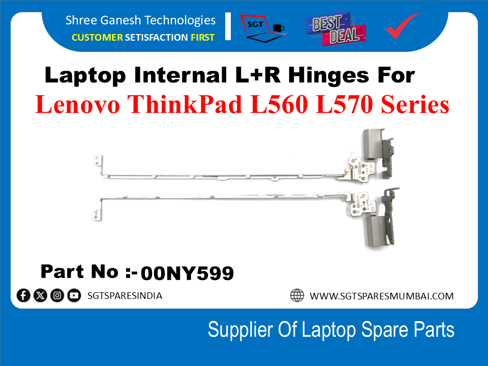 Laptop Internal L+R Hinges For Lenovo ThinkPad L560 L570 Series Part No :-OONY599