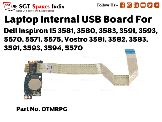 laptop Internal USB or IO board For Dell Inspiron 15 3581, 3580, 3583, 3591, 3593, 5570, 5571, 5575, Vostro 3581, 3582, 3583, 3591, 3593, 3594, 5570  Part no. 0TMRPG
