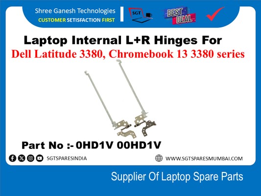 Laptop Internal L+R Hinges For Dell Latitude 3380, Chromebook 13 3380 series Part No :-0HD1V 00HD1V