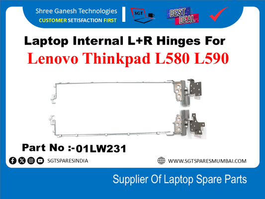 Laptop Internal L+R Hinges For Lenovo Thinkpad L580 L590 Part No :-01LW231