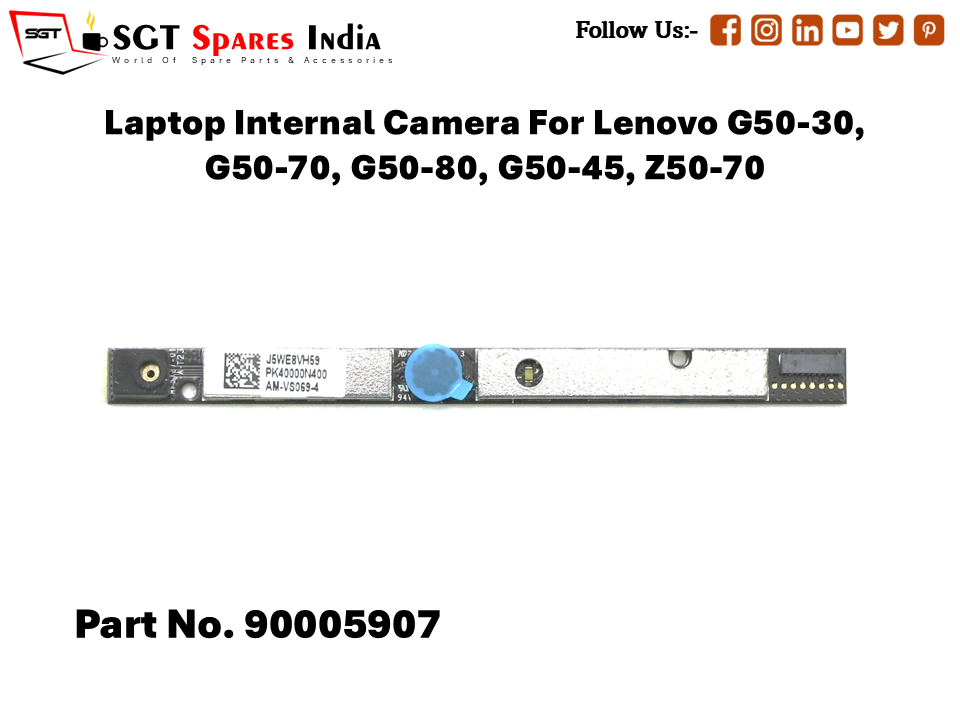 Laptop Internal Camera For Lenovo G50-30, G50-70, G50-80, G50-45, Z50-70 Part No. 90005907