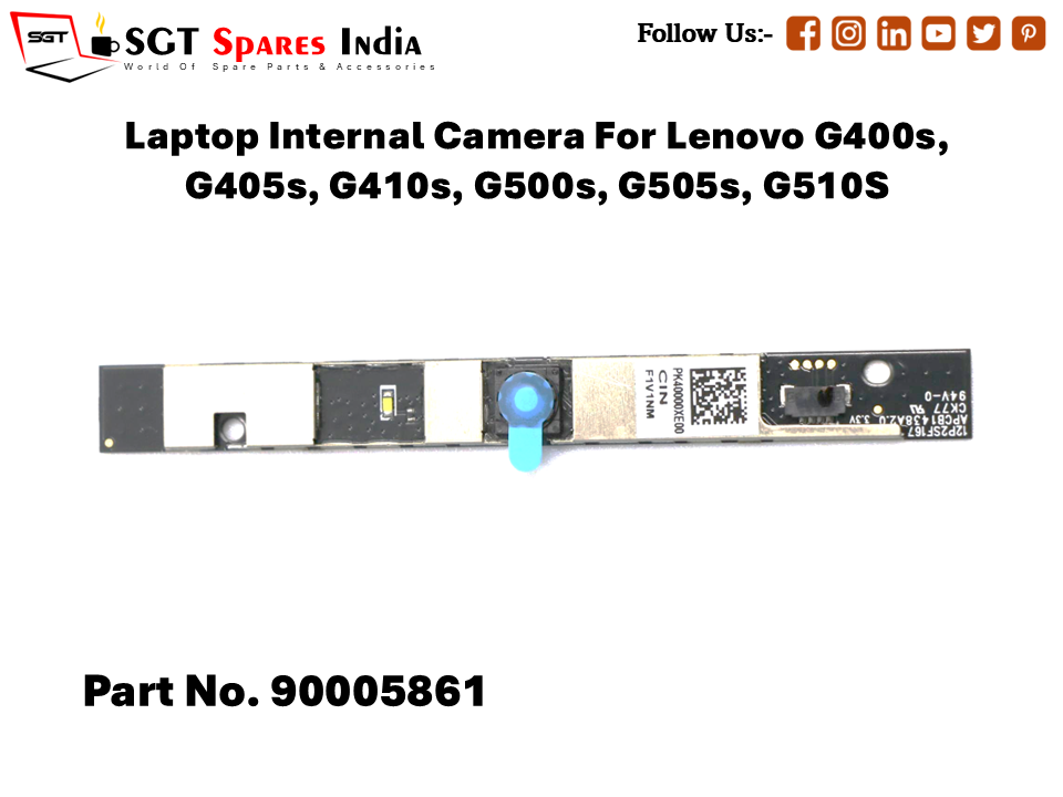 Laptop Internal Camera For Lenovo G400s, G405s, G410s, G500s, G505s, G510S Part No. 90005861