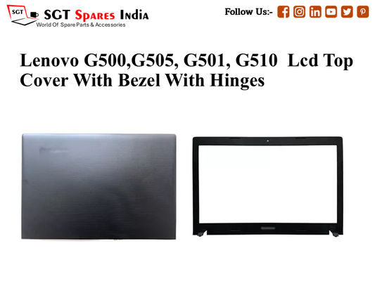 LAPTOP LCD TOP COVER WITH BAZEL WITH HINGES FOR LENOVO G500,G505, G501, G510