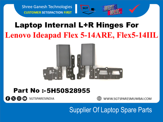 Laptop Internal L+R Hinges For Lenovo Ideapad Flex 5-14ARE, Flex5-141IL Part No :-5H50S28955