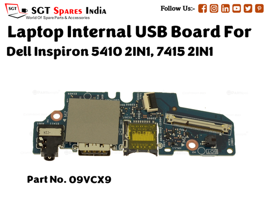laptop Internal USB or IO board For Dell Inspiron 5410 2IN1, 7415 2IN1 Part no. 09VCX9