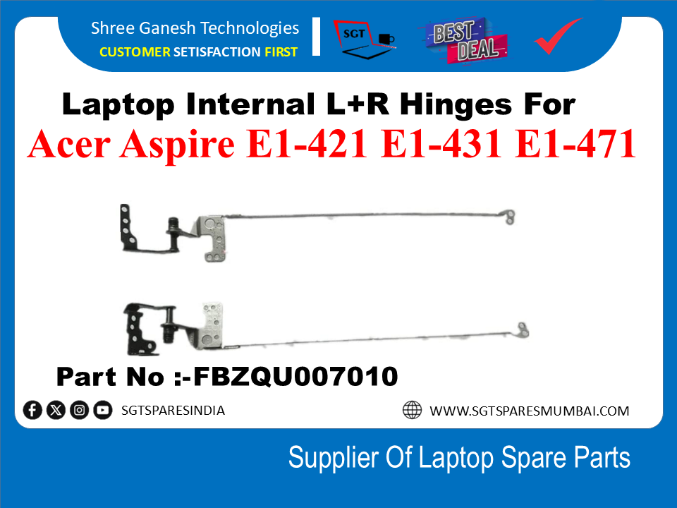 Laptop Internal L+R Hinges For Acer Aspire E1-421 E1-431 E1-471  Part No :- FBZQU007010